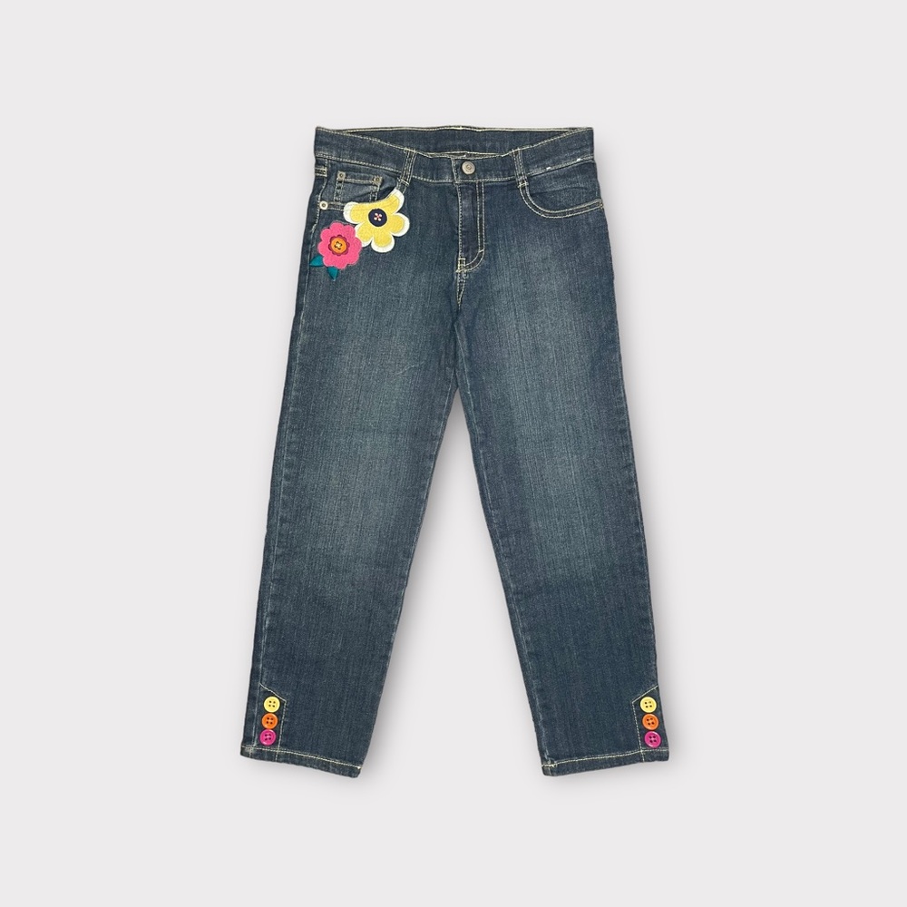 Gymboree 2013 Floral Applique Blue Jeans